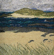Bay Macneil, Ardnamurchan (14x28 cms £190) by textile artist Mary Taylor