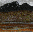 Blaven from Torrin beach, Skye (14x28cms £240) by Textile artist Mary Taylor