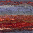 Cliff face, Perran beach, North Cornwall (12x36 cms £260) by textile artist Mary Taylor