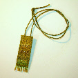 Lime necklace by textile artist Mary Taylor