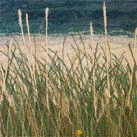 Rock Face, Watergate Bay Cave by textile artist Mary Taylor