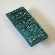 Turquoise brooch by textile artist Mary Taylor