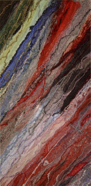 Rydal Cave (12x25 cms £200) by Textile artist Mary Taylor