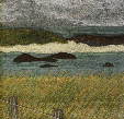 Marram grass on the northern end of Iona (12x25cms £190) by textile artist Mary Taylor